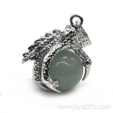 Wholesale Fashion Jewelry Aventurine Sphere Dragon Claw Pendant